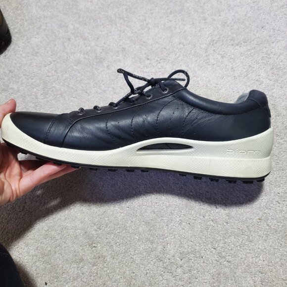 ECCO Biom Hydromax Waterproof Golf Shoes Yak Leather Soft Spike Men's 47EU 13US - Picture 4 of 11